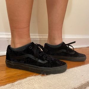 Urban Outfitters Black Velvet Vans